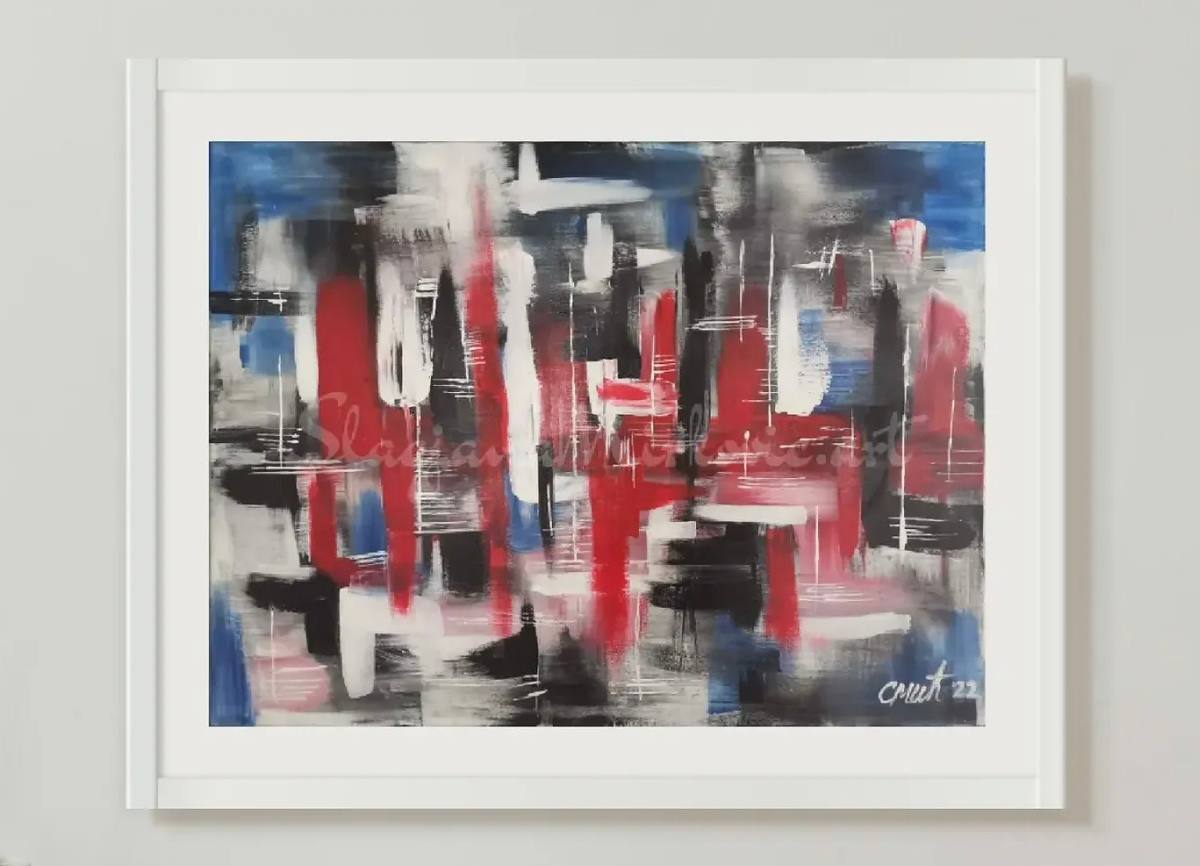 Sign - Slagjana Mirkovic - Acryl auf Leinwand mit natürlichen Pigmenten - 80 x 60 cm 5
