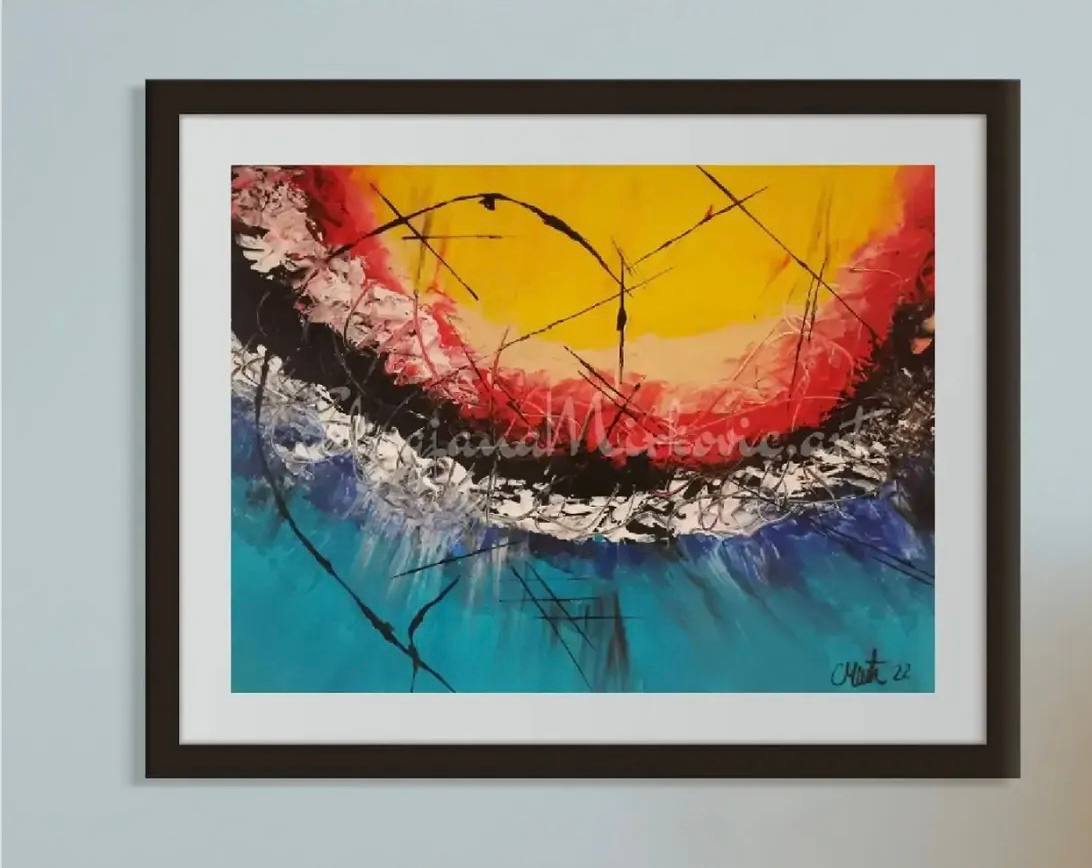 Burn my calmness - calm my passion - Slagjana Mirkovic - Acryl auf Leinwand mit natürlichen Pigmenten - 80 x 60 cm 4