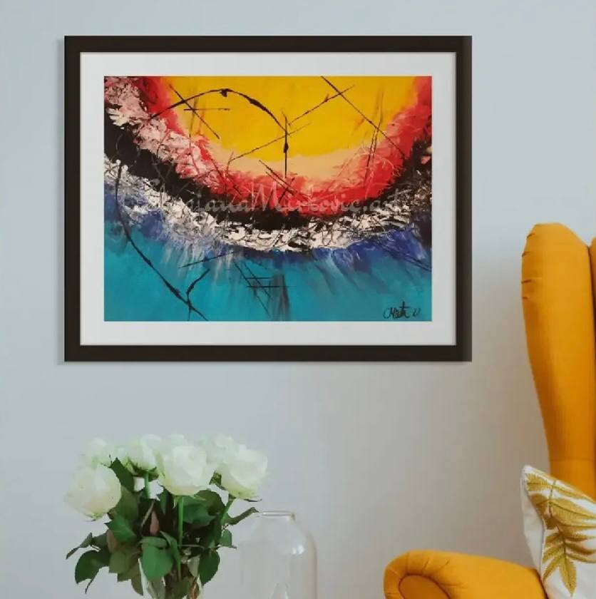 Burn my calmness - calm my passion - Slagjana Mirkovic - Acryl auf Leinwand mit natürlichen Pigmenten - 80 x 60 cm 5