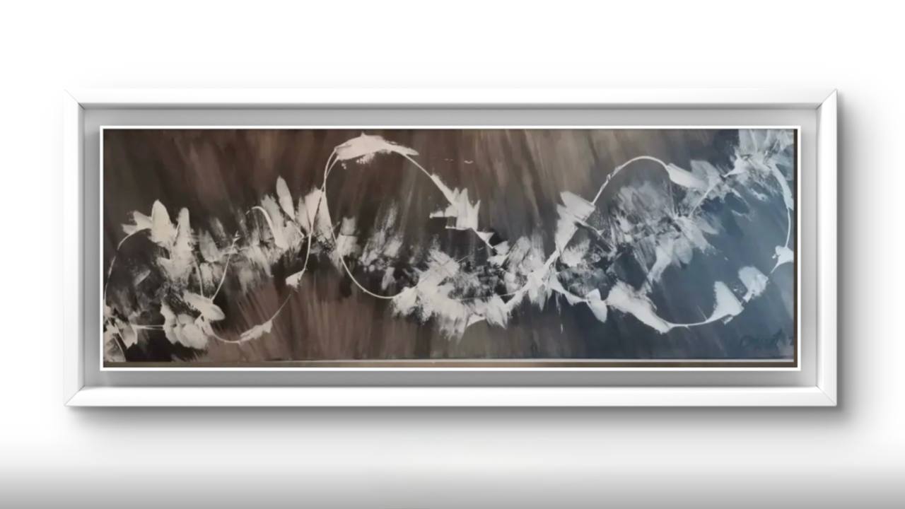 Infinity - Slagjana Mirkovic - Acryl auf Leinwand mit natürlichen Pigmenten - 120 x 40 cm 4