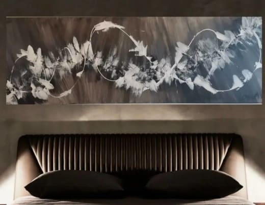 Infinity - Slagjana Mirkovic - acrylique sur toile avec pigments naturels - 120 x 40 cm 5