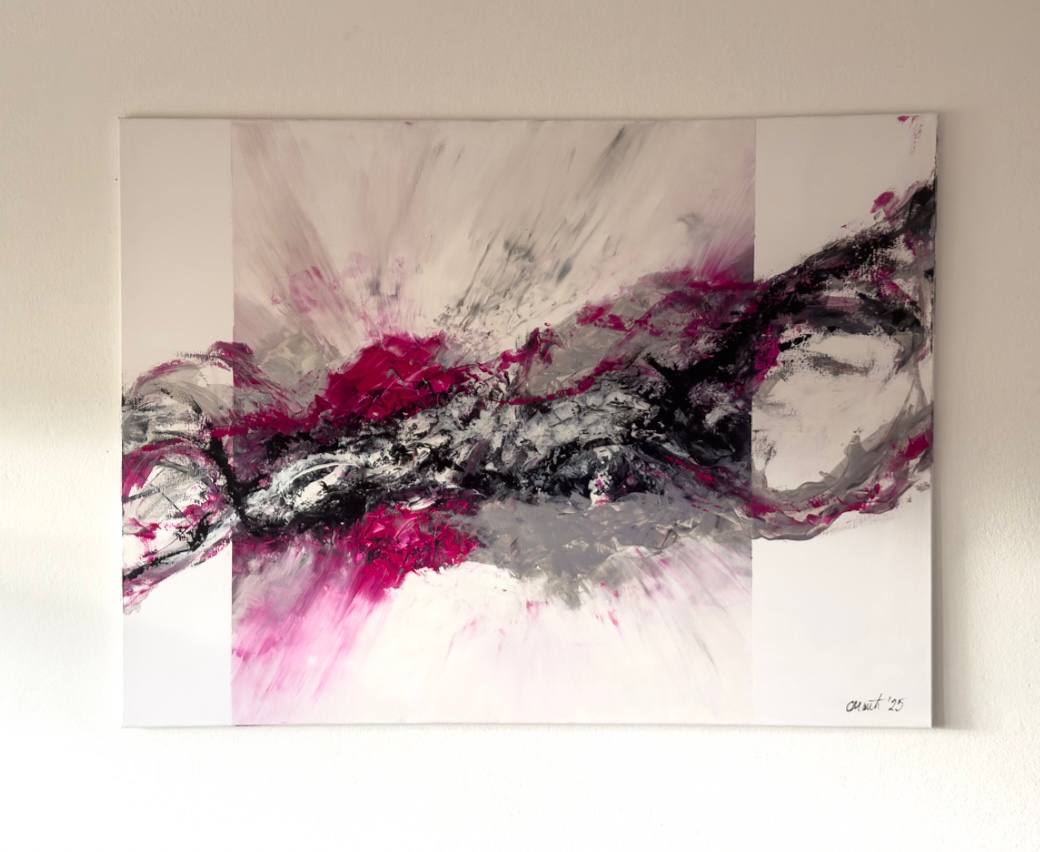 Bridge between chaos and silence - Slagjana Mirkovic - Acryl auf Leinwand mit natürlichen Pigmenten - 120 x 90 cm 3