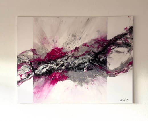 Bridge between chaos and silence - Slagjana Mirkovic - Acryl auf Leinwand mit natürlichen Pigmenten - 120 x 90 cm 3