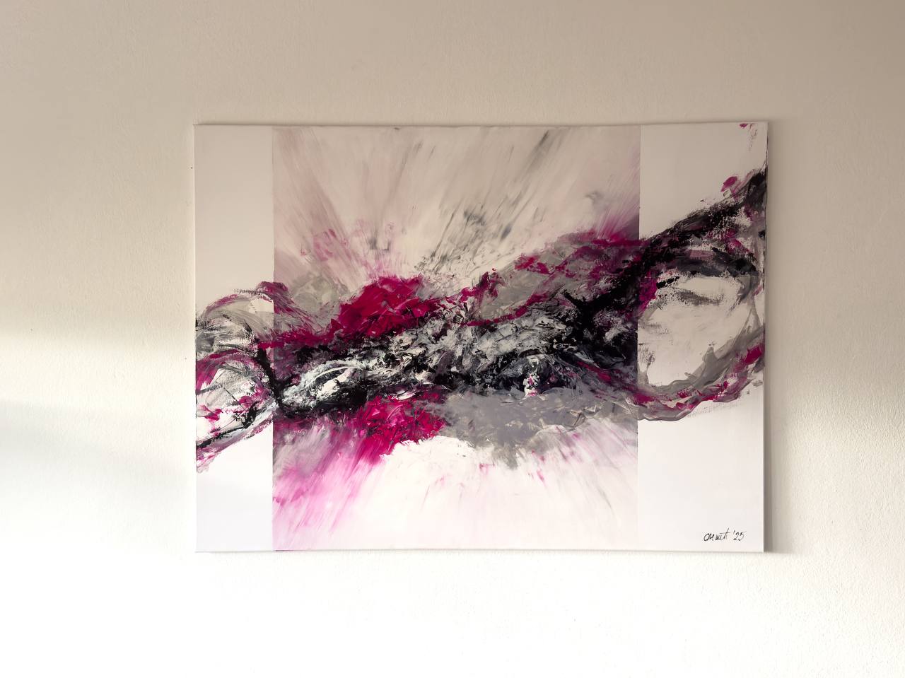 Bridge between chaos and silence - Slagjana Mirkovic - Acryl auf Leinwand mit natürlichen Pigmenten - 120 x 90 cm 4