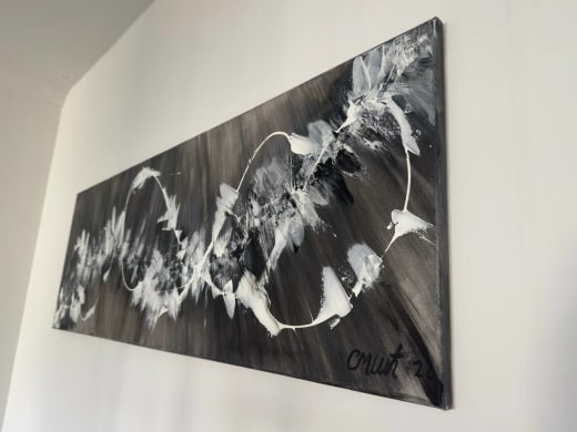 Infinity - Slagjana Mirkovic - acrylique sur toile avec pigments naturels - 120 x 40 cm 3