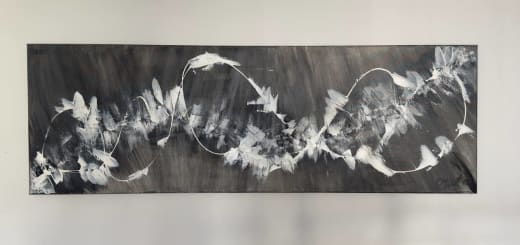 Infinity - Slagjana Mirkovic - acrylique sur toile avec pigments naturels - 120 x 40 cm 2