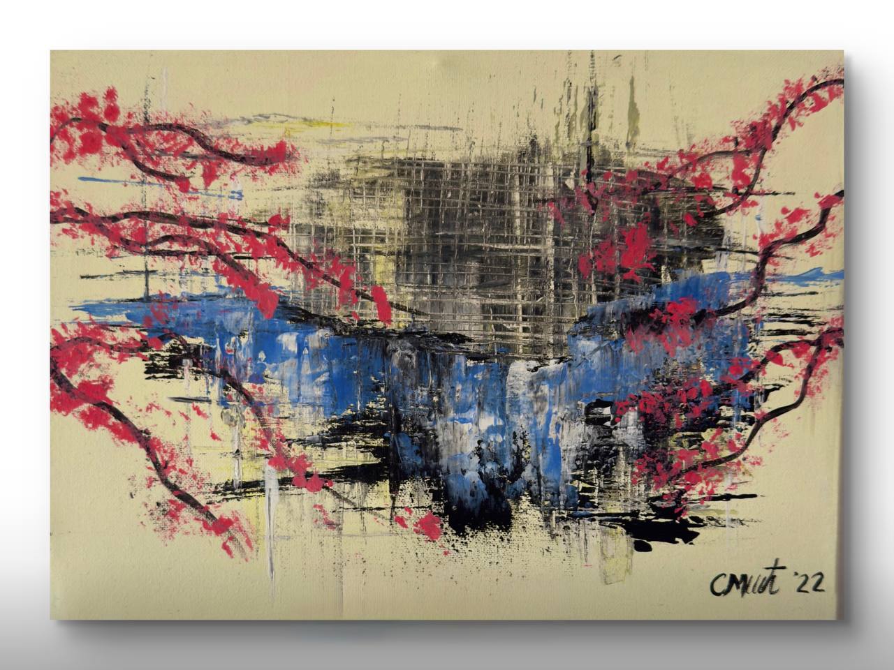 Peaceful look - Slagjana Mirkovic - Acryl auf Leinwand mit natürlichen Pigmenten - 40 x 30 cm 2