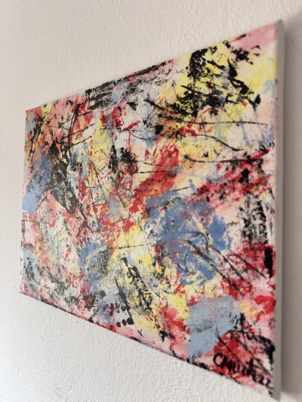 Chaos - Slagjana Mirkovic - Acryl auf Leinwand mit natürlichen Pigmenten - 40 x 30 cm 4