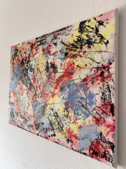 Chaos - Slagjana Mirkovic - Acryl auf Leinwand mit natürlichen Pigmenten - 40 x 30 cm 4