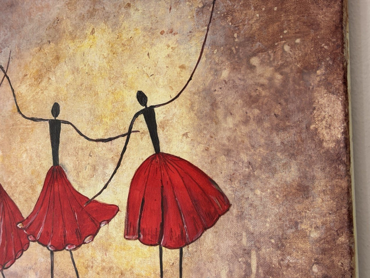 Dance with me - Slagjana Mirkovic - Acryl auf Leinwand mit natürlichen Pigmenten - 50 x 40 cm 3