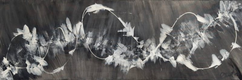 Infinity - Slagjana Mirkovic - acrylique sur toile avec pigments naturels - 120 x 40 cm