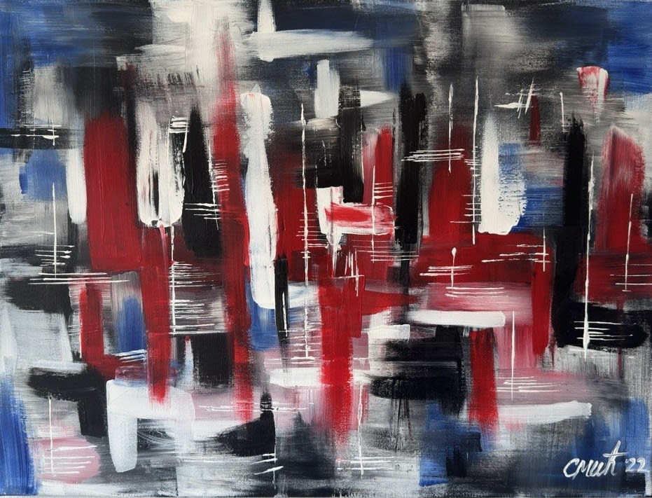 Sign - Acryl auf Leinwand mit natürlichen Pigmenten - 80 x 60 cm