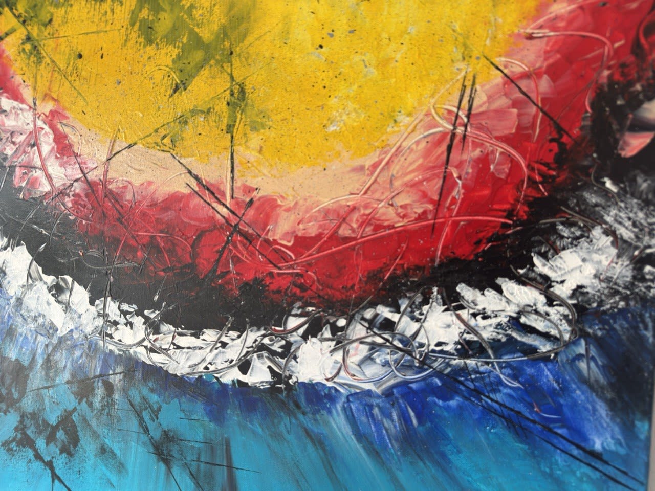 Burn my calmness - calm my passion - Slagjana Mirkovic - Acryl auf Leinwand mit natürlichen Pigmenten - 80 x 60 cm 3
