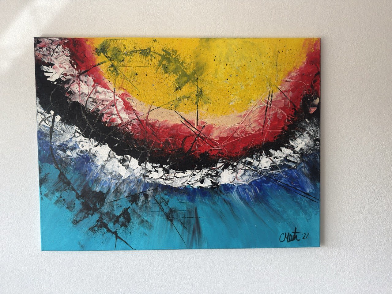 Burn my calmness - calm my passion - Slagjana Mirkovic - Acryl auf Leinwand mit natürlichen Pigmenten - 80 x 60 cm 2