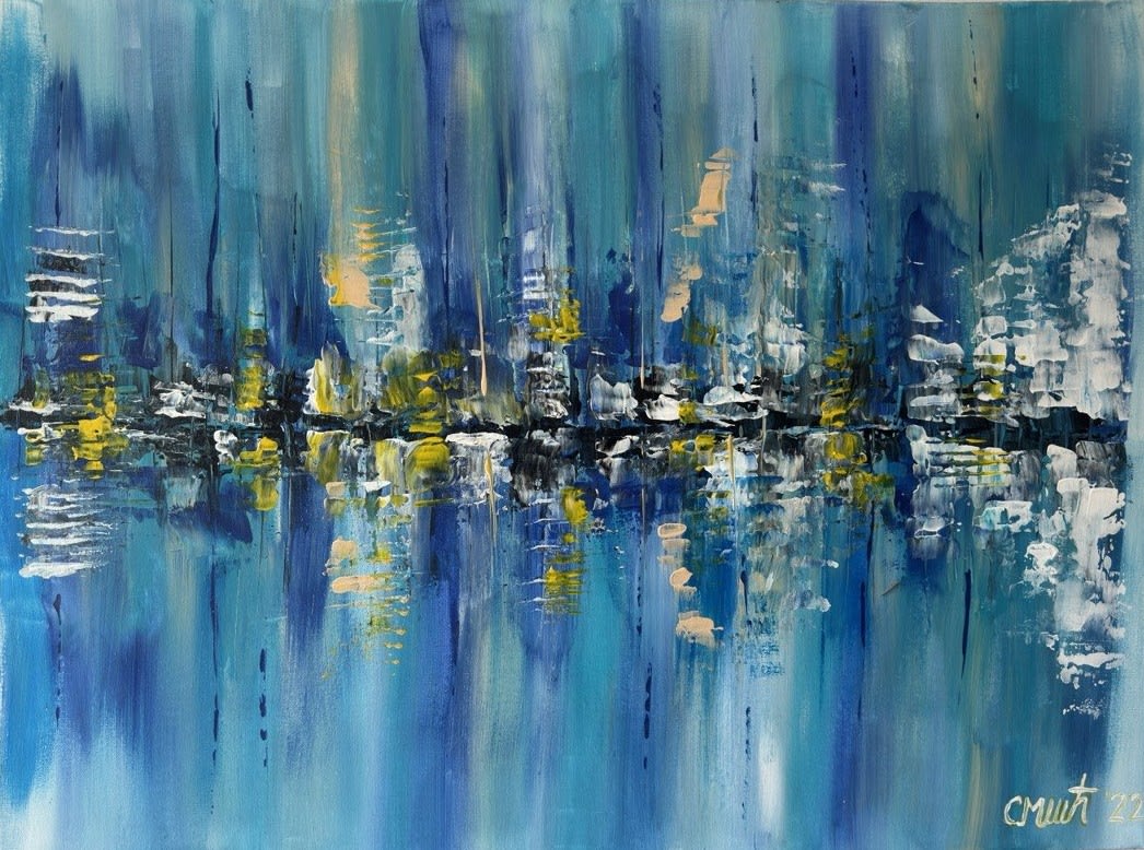 Frozen thoughts - Acryl auf Leinwand mit natürlichen Pigmenten - 80 x 60 cm