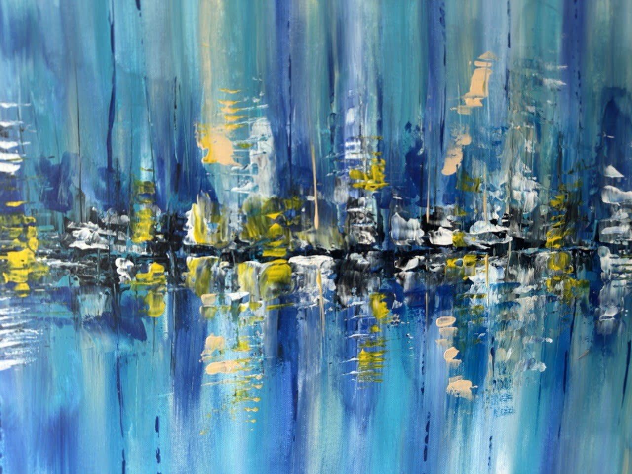 Frozen thoughts - Slagjana Mirkovic - Acryl auf Leinwand mit natürlichen Pigmenten - 80 x 60 cm 2