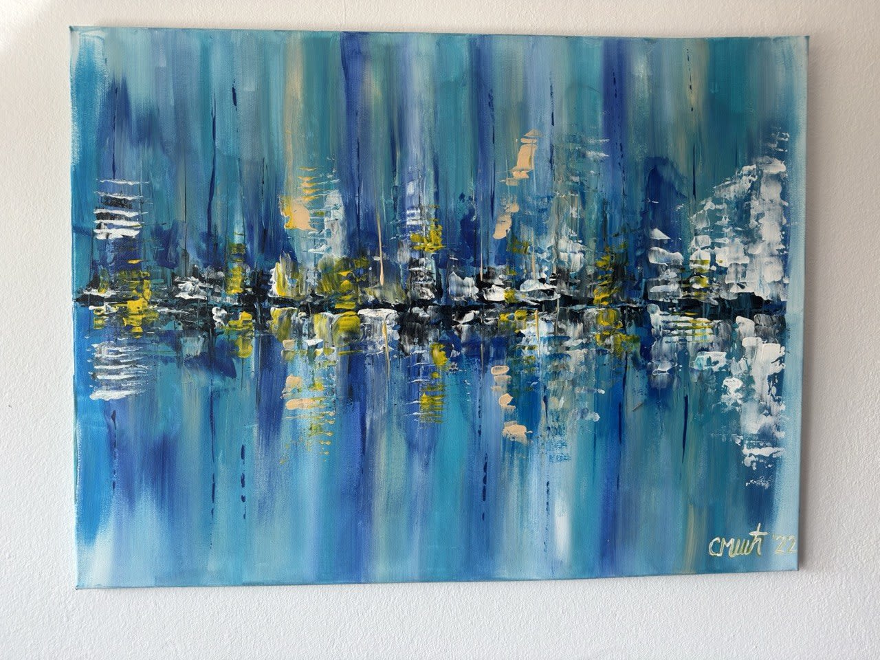 Frozen thoughts - Slagjana Mirkovic - Acryl auf Leinwand mit natürlichen Pigmenten - 80 x 60 cm 4