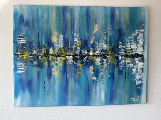 Frozen thoughts - Slagjana Mirkovic - Acryl auf Leinwand mit natürlichen Pigmenten - 80 x 60 cm 4