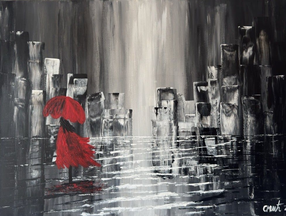 Lonely heart - Acryl auf Leinwand mit natürlichen Pigmenten - 80 x 60 cm