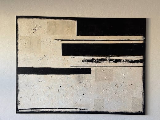 The line I drew - Slagjana Mirkovic - Acrilico su tela con pigmenti naturali - 120 x 90 cm 3