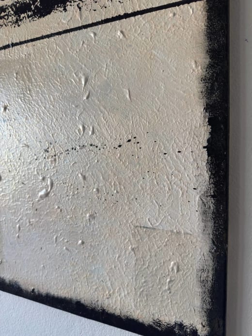 The line I drew - Slagjana Mirkovic - Acrilico su tela con pigmenti naturali - 120 x 90 cm 4