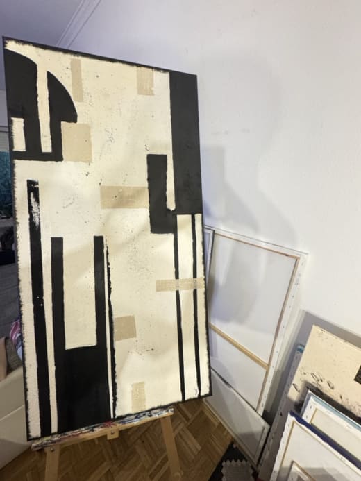 Within silence - Slagjana Mirkovic - Acryl auf Leinwand mit natürlichen Pigmenten - 70 x 140 cm 3
