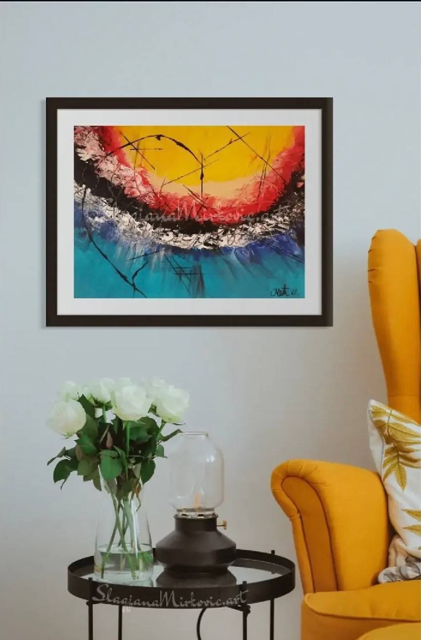 Burn my calmness - calm my passion - Slagjana Mirkovic - Acryl auf Leinwand mit natürlichen Pigmenten - 80 x 60 cm 6