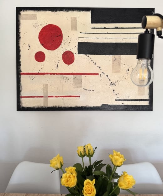 Pulse within - Slagjana Mirkovic - Acrilico su tela con pigmenti naturali - 90 x 120 cm 3