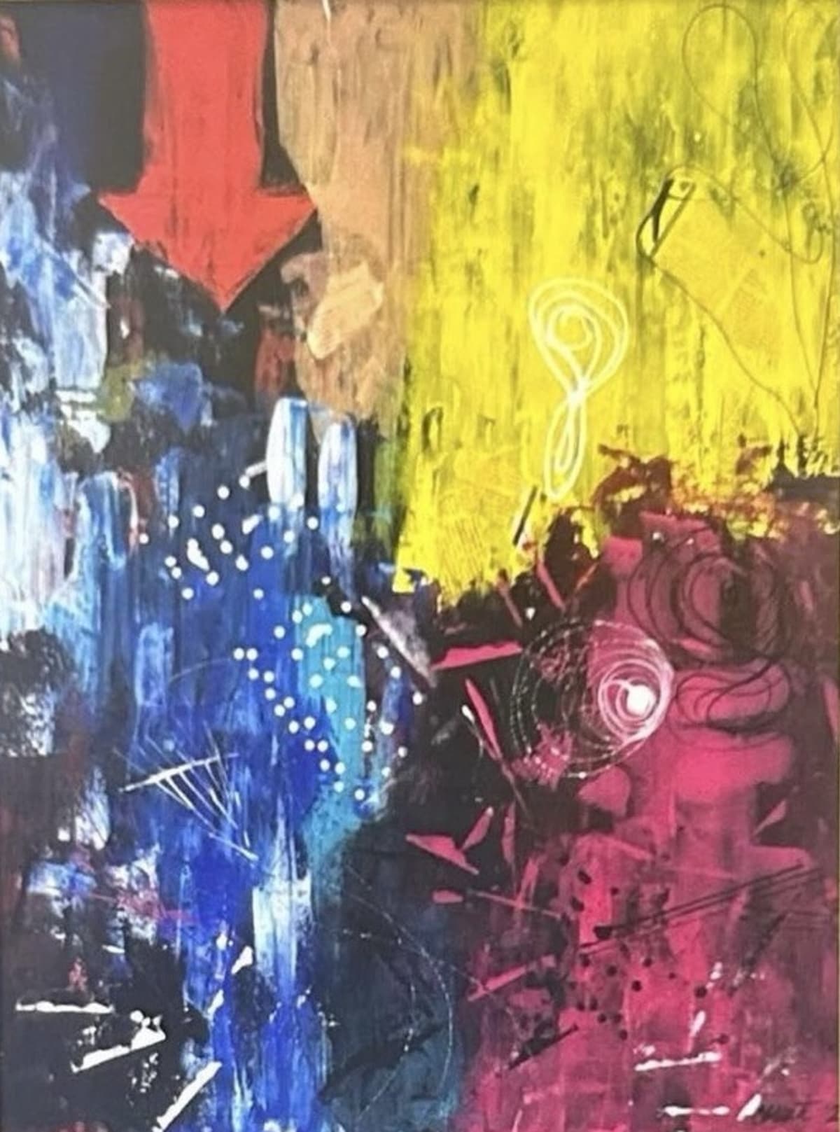 Between chaos and light - Slagjana Mirkovic - Acryl auf Leinwand mit natürlichen Pigmenten - 90 x 120 cm