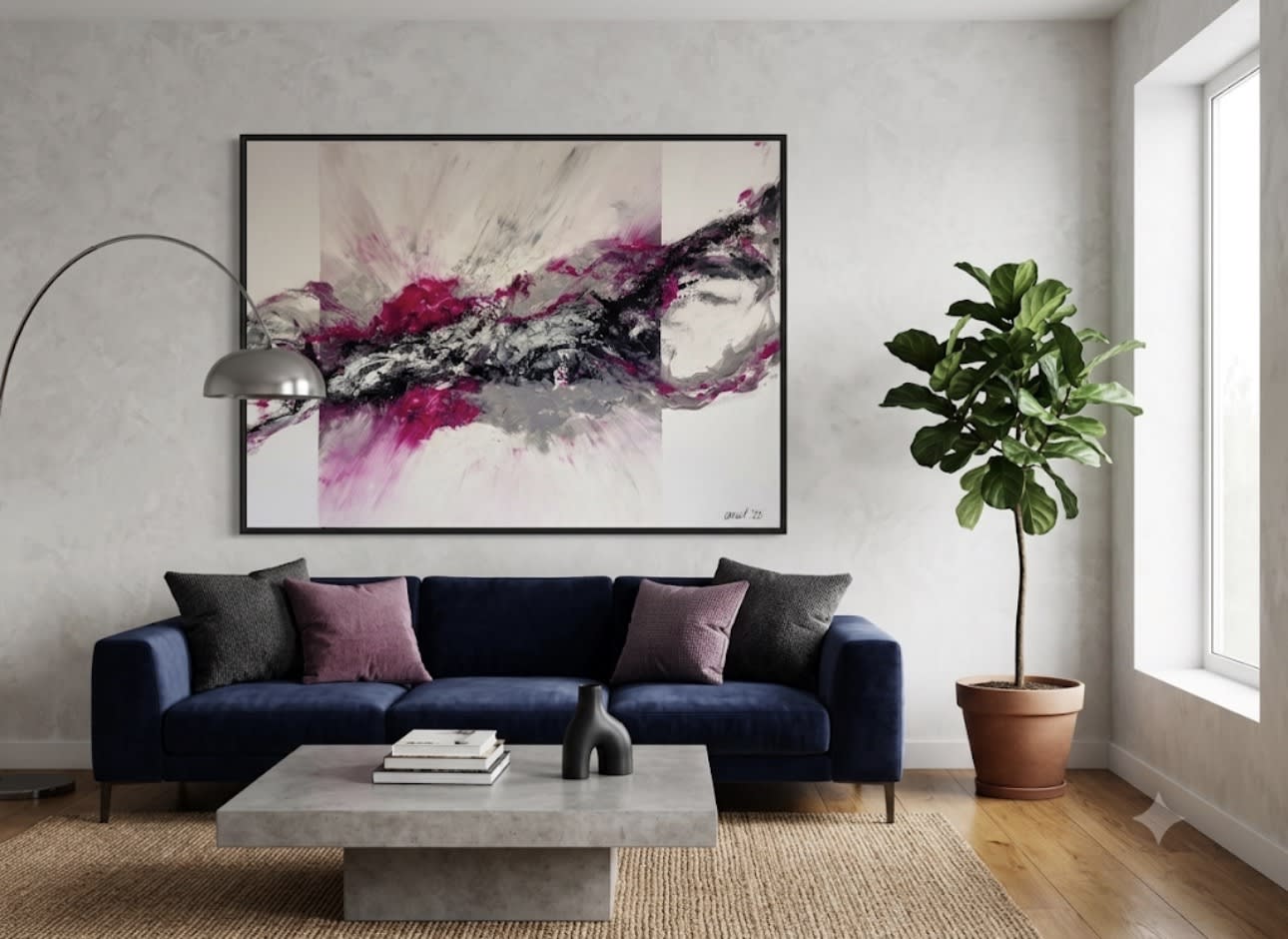 Bridge between chaos and silence - Slagjana Mirkovic - Acryl auf Leinwand mit natürlichen Pigmenten - 120 x 90 cm 2
