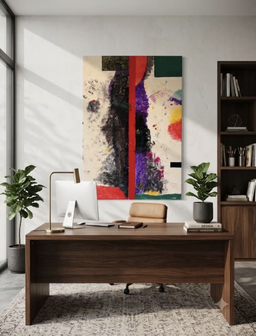 Red verdict - Slagjana Mirkovic - Acryl auf Leinwand mit natürlichen Pigmenten - 70 x 100 cm 2